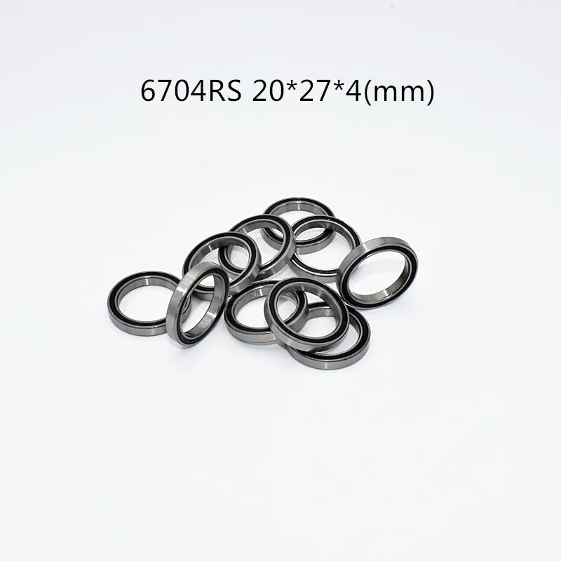 Bearing 10pcs 6704RS 20*27*4(mm) chrome steel rubber Sealed High speed Mechanical equipment parts