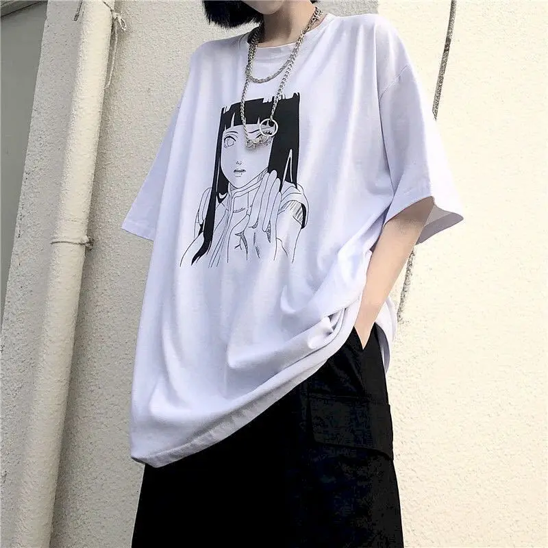 T-shirts 2022 New Summer Japan Hinata Anime Print Loose Short Sleeve Student Shirt Half Sleeve Female Trend Harajuku Streetwear