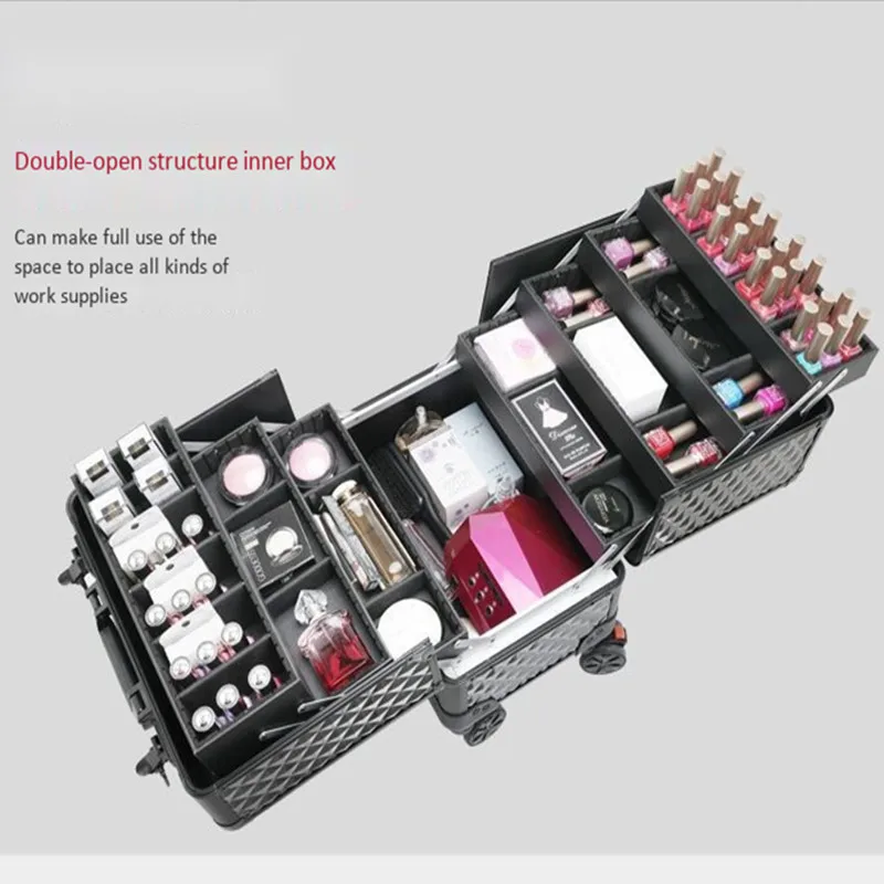 Professional tattoo plastic surgery toolbox beauty makeup tattoos, trolley case cosmetic bag makeup artist Travel luggage bags