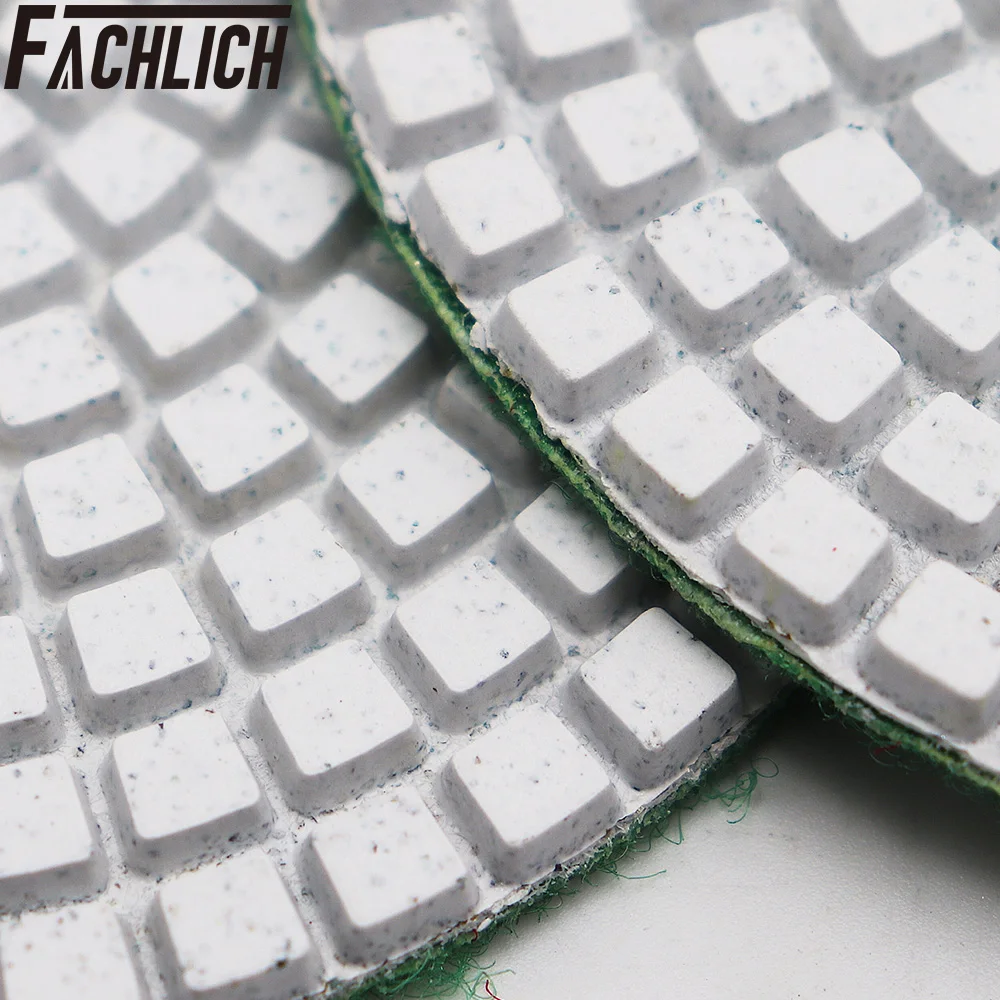 FACHLICH 8pcs/pk Wet Diamond Polishing Pads Resin Bond Flexible Sanding Wheel For Stone Granite and Marble Dia 100mm/4inch