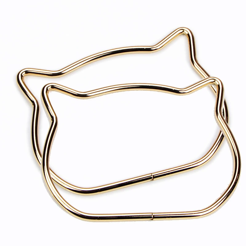 Cute Cat Ear Metal Bag Handle Replacement for DIY Shoulder Bags Making Handbag