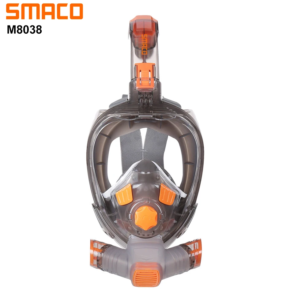 Smaco Scuba Diving Mask Full Face Anti Fog Adult Youth Underwater Wide View Snorkel Mask Waterproof Swimming Masks Camera Mount