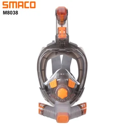 Smaco Scuba Diving Mask Full Face Anti Fog Adult Youth Underwater Wide View Snorkel Mask Waterproof Swimming Masks Camera Mount