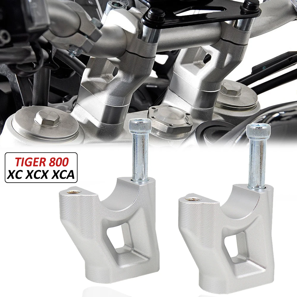 

New Motorcycle Accessories CNC Handlebar Risers With Moved Backward For Tiger 800 XC XCX XCA