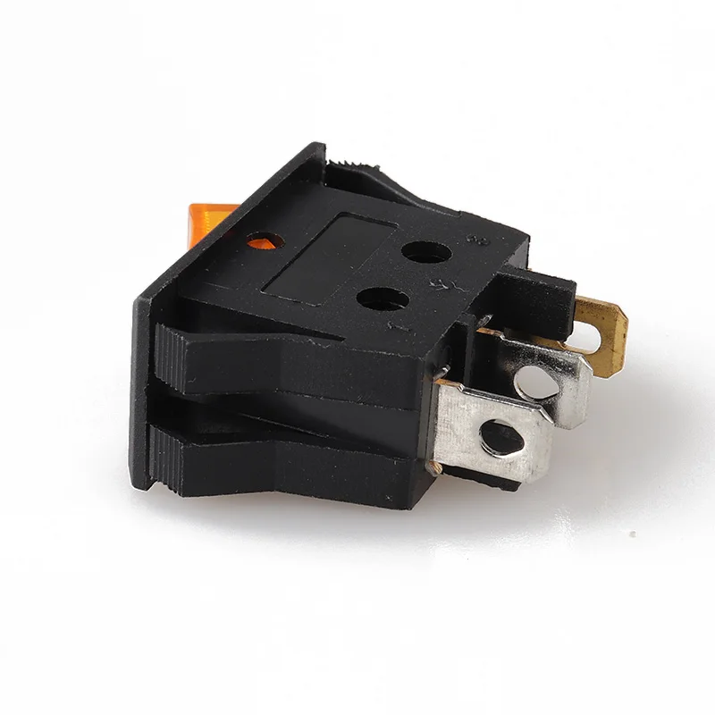 Sakelar Rocker Perahu 3Pin KCD3-101NB Oranye SPST Ⅰ/0 Sakelar Posisi Rocker ON OFF