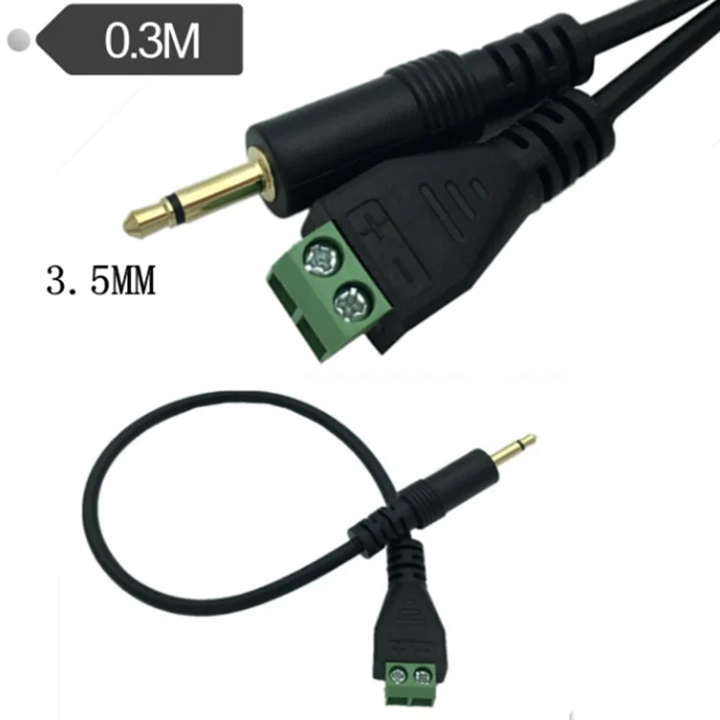 3.5mm 2-pole 3-pole 4-pole Stereo Male to AV Screw Video Balun Terminal 3.5 Audio Jack 3-pin male Terminal Block Plug Connector