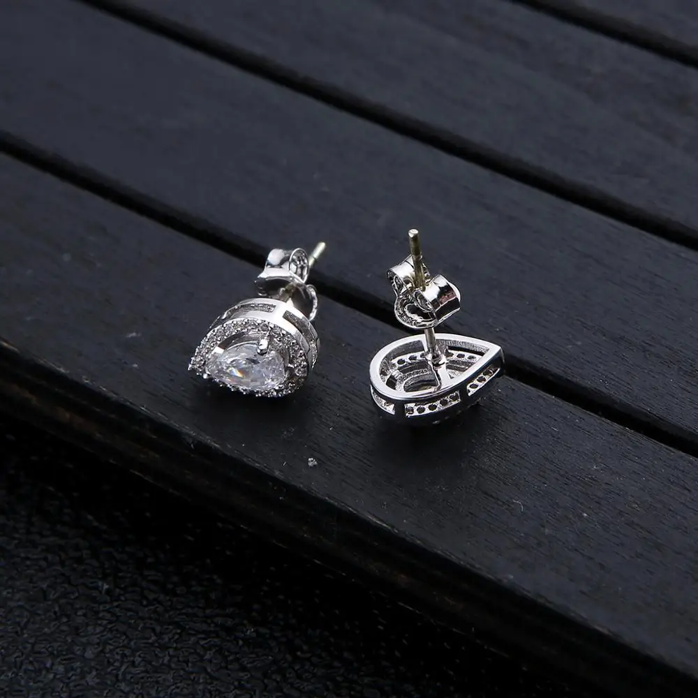 Trendy Wedding Water Drop Necklace Earrings For Women Accessories Full Cubic Zirconia Bridal Jewelry Sets Mujer Moda D1443