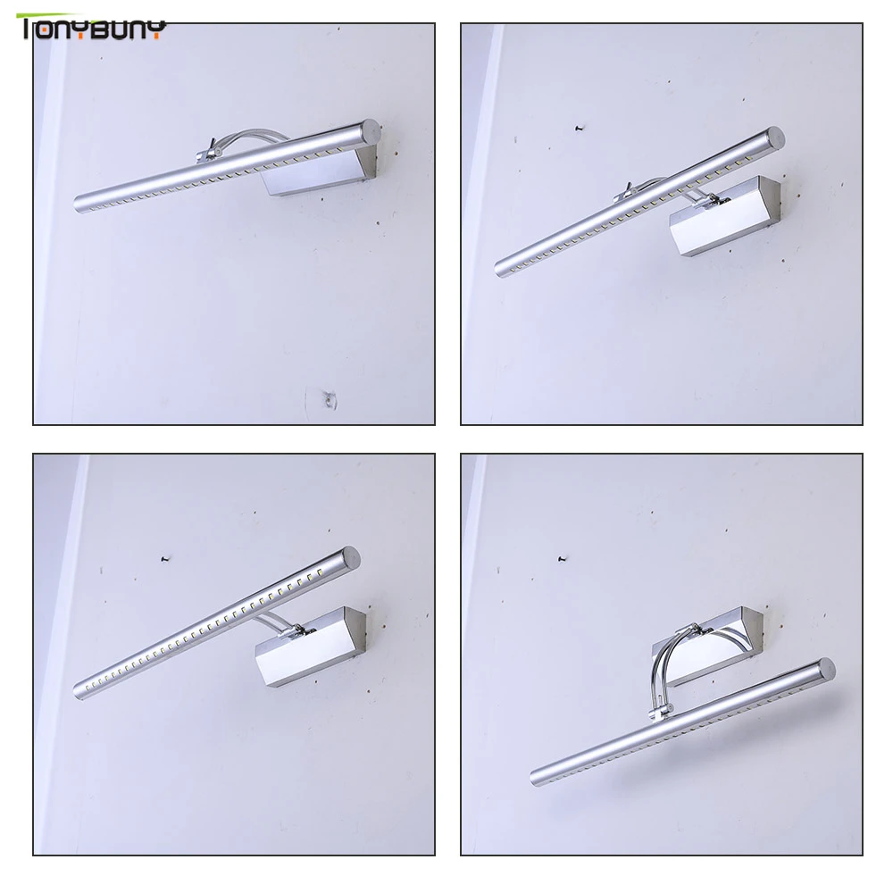 

Регулируемый светодиодный настенный светильник минимализм зеркальный передний светильник для ванной макияж настенный светильник s современный настенный светильник бра