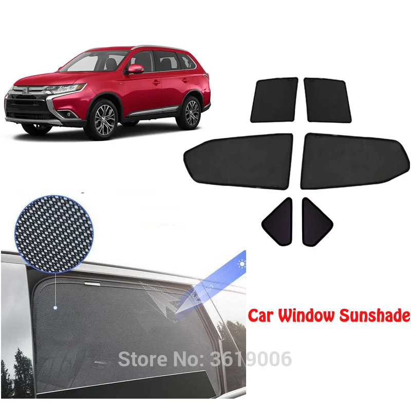 6pcs High-end custom For Mitsubishi Pajero sport 2013-2015 card type magnetic car curtain sun shade car window shade car styling