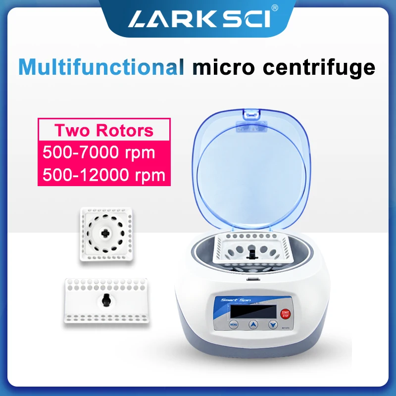 Micro Centrifuge Machine Laboratory Mini PCR Centrifuge Speed Adjustable 7000rpm /12000rpm For 0.2/0.5/1.5/2ml Centrifuge Tube