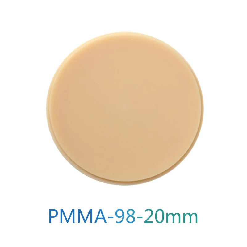 98x20mm PMMA Block C1/C2/C3/C4/D2/D3/D4/Clear CAD CAM PMMA Dental Blocks Disc Denture Prosthetics Temporary Crowns And Bridges