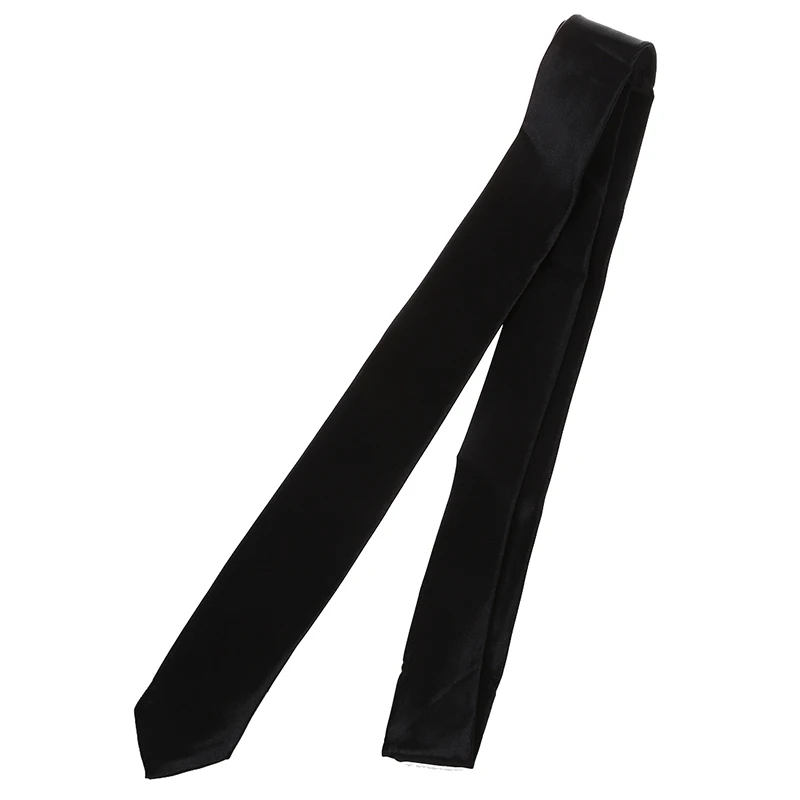 

Black Polyster Skinny Neck Tie Necktie 57" for Men