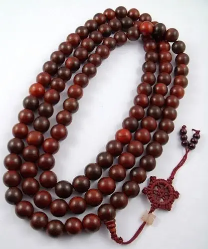 

18mm HugeTibetan Buddhism 108 Red Sandalwood Prayer Bead Mala Necklace+New+No Elastic