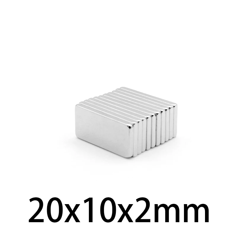 10-100pcs 20x10x2mm Rare Earth Magnet 20mmx10mmx2mm Block Rectangular Magnets 20*10*2mm Permanent Neodymium Magnet 20*10*2