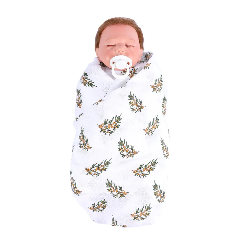 

Newborn Wrap Baby Bath Towel Spring/Summer Bamboo Cotton Crib Cradle Sheets Baby Muslin Gauze Swaddle Stroller Sunshade Cover