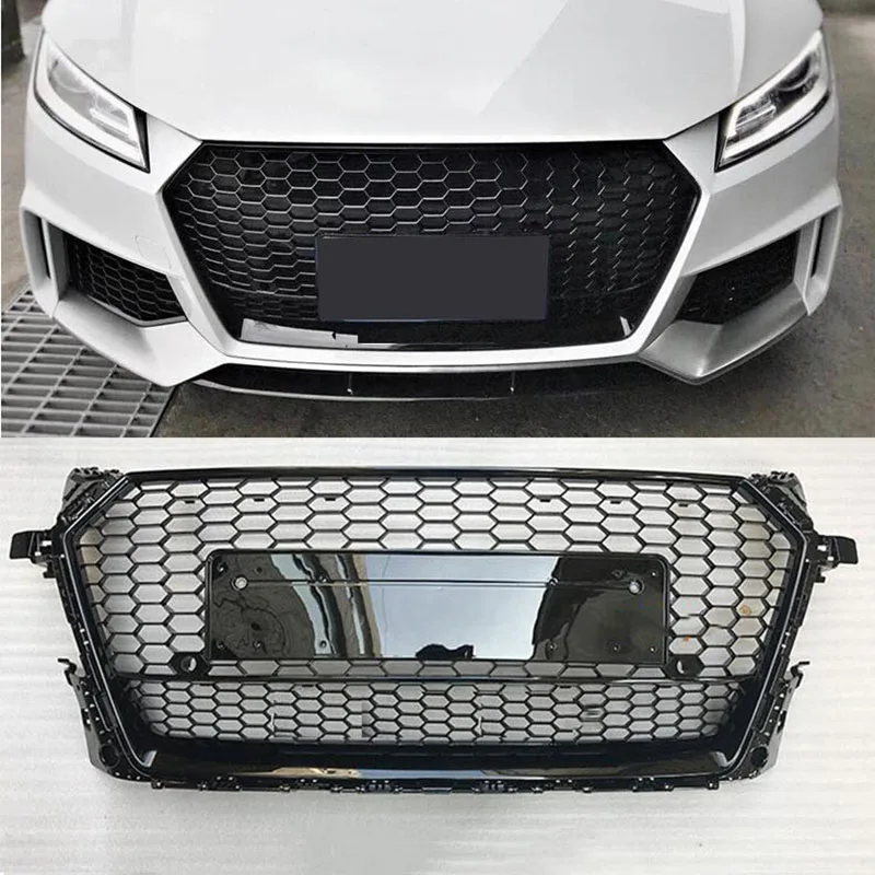 FOR AUDI TT TTS Mk3 FV/8S 2015 2016 2017 2018 2019 20 21 22 23 24 HONEYCOMB SPORT MESH TTRS STYLE HEX GRILLE GRILL BLACK Silver