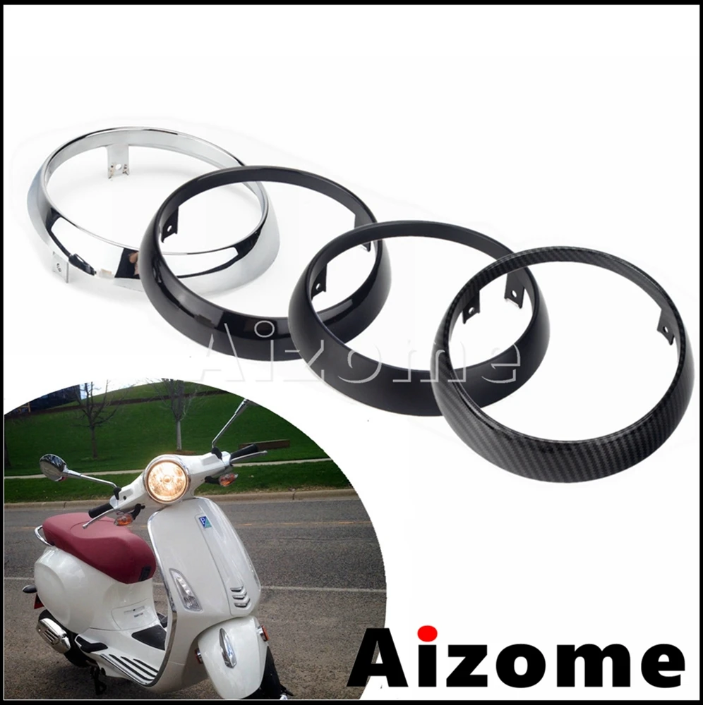 Motorrad Scheinwerfer Ring Trime Roller Front Lichter Abdeckung Rahmen Schutz Für Primavera 125cc 150cc 2takt 4T 2V 4T 4V