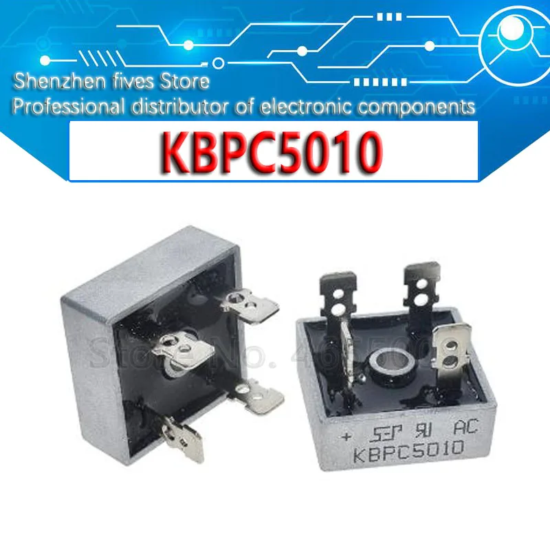 2PCS KBPC5010 5010 50A 1000V Diode Bridge Rectifier KBPC5010 