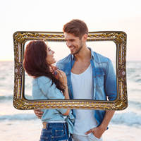 Inflatable DIY Selfie Frame Photo Booth Props PVC Accessories Photo Frame for Wedding Xmas Party Carnival Graduation Birthday