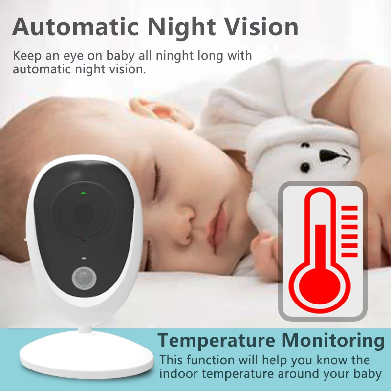 3.2 Inch 260M Long Range Wireless Two Way Intercom Kids Camera IR Night Vision Baby Monitor