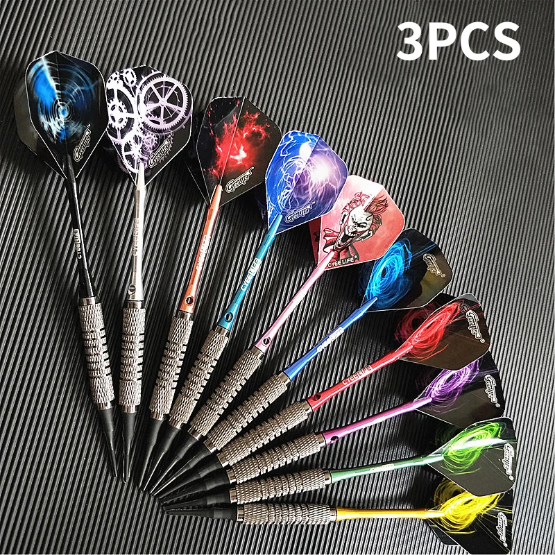 CyeeLife 3PCS 12g Professional Soft Tip Darts With Aluminum Shaft,Dart plastic tip set for Electronic dart board