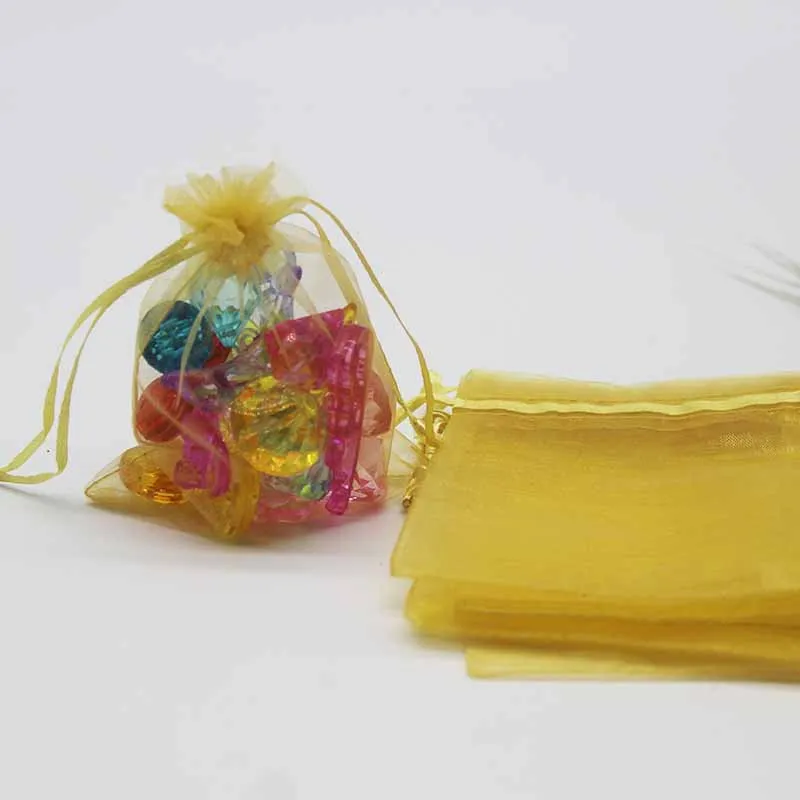 100Pc 7X9Cm 9X12Cm 10X15Cm Organza Tas Bruiloft Snoepzak Mode Speciaal Ontwerp Opslag Sieraden Promotie Geschenken Pakket