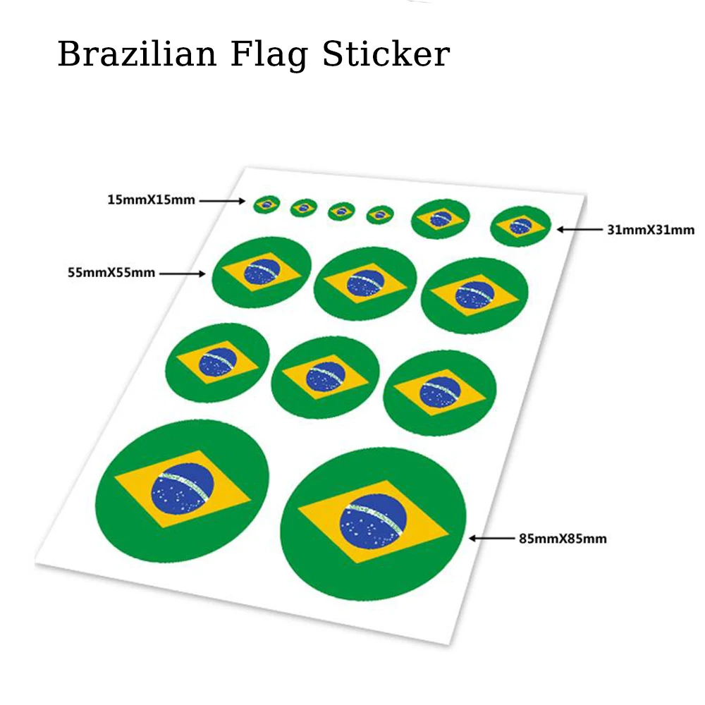 Brazil Flag Design Vinyl Sticker On Car Personality Doodle Car Body Decor Stickers And Decals Car Styling