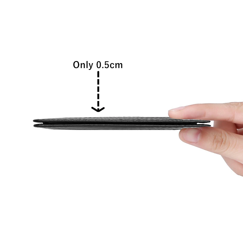 RFID Genuine Leather Credit ID Card Holder Ultra-Thin Multiple Card Slots Purse Women Men Money Case Bag Fashion Small Wallet image 6