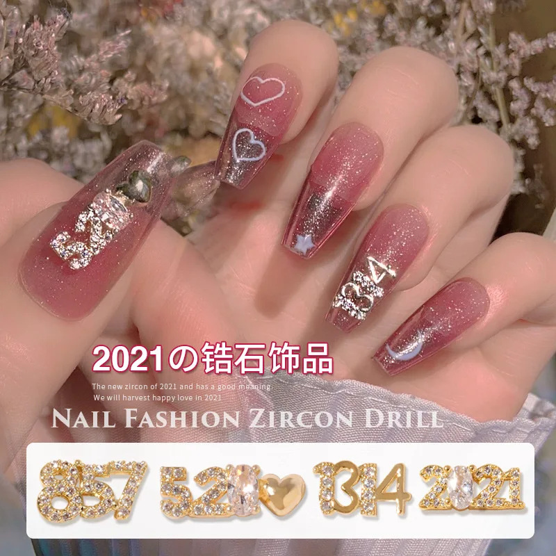 2 Stuks Nail Art Accessoires Zirkoon Bruid Bruiloft Nail Wedding 1314 Levenslange Nail Decoratie Micro Diamant Nail Sticker