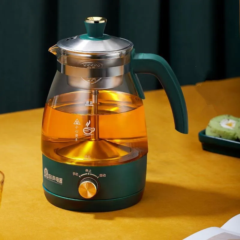 1L Electric Kettle Heat-resistant Glass Tea Pot With Filter 220V Automatic Steam Spray Teapot Health Pot