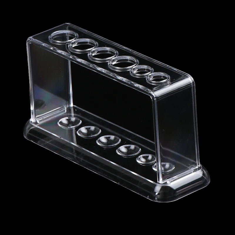 1PC Plastic Clear Test Tube Rack 6 Holes Stand Lab Test Tube Stand Shelf School Supply Lab Equipment 16.7*8*3cm