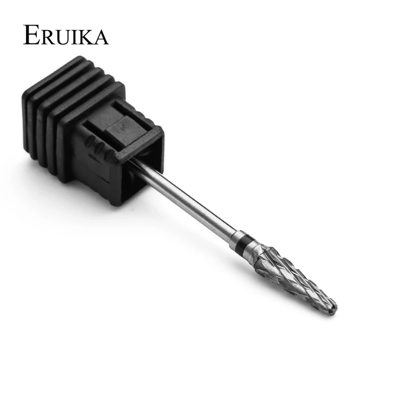 ERUIKA 1pc Carbide Cuspidal Nail Drill Bit Milling Cutter Apparatus for Manicure Machine Remove Nail Gel Bur Drill Accessories