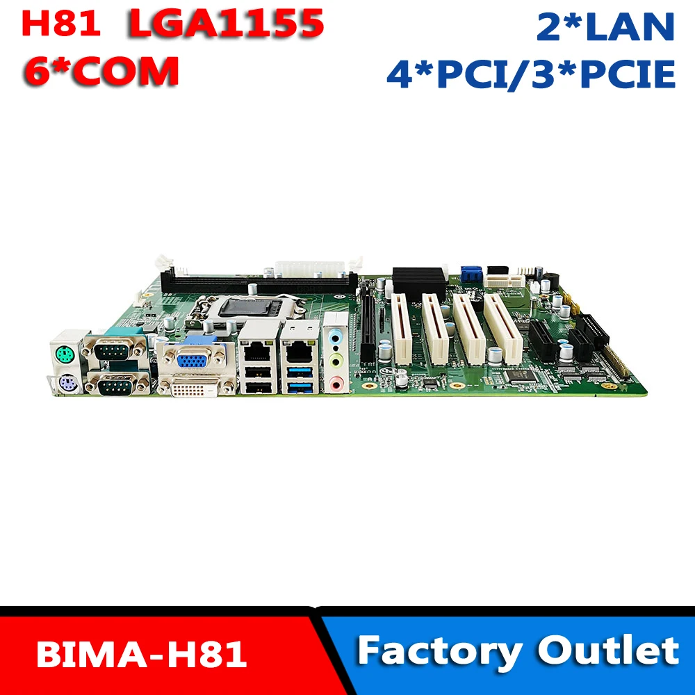 intel H81/B85 4th i3-4130/i5-4570/i7-4770 ATX Motherboard VGA/DVI/EDP/6*COM/7*USB/LVDS Mainboard 4*PCI