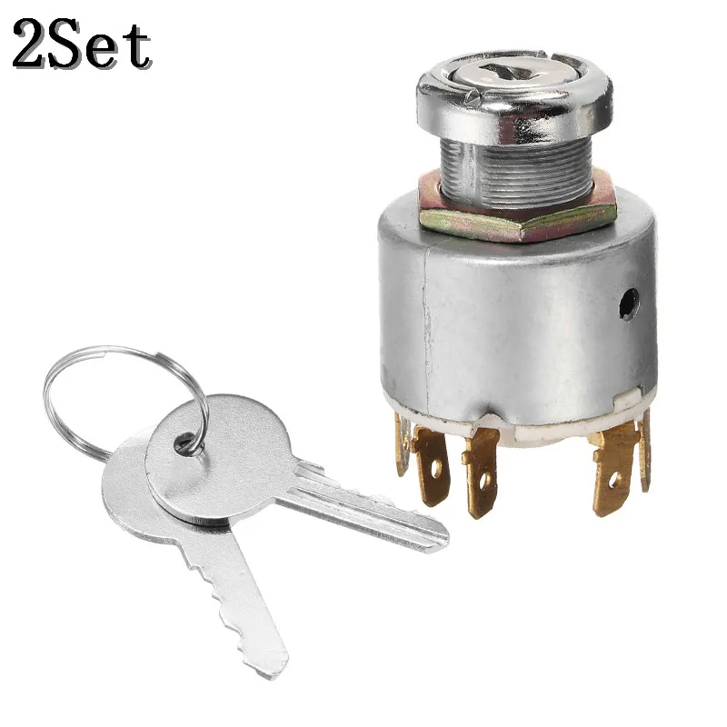 12V 4 Position Park/Off/On/ Ignition Switch Control W/ 4 Keys For Lucas SPB501 12V Car Boat Motorcycle Ignition Lock Cylinder