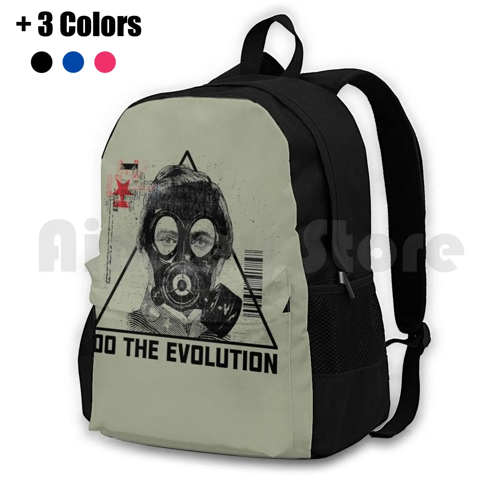 Do The Evolution Outdoor Hiking Backpack Riding Climbing Sports Bag Gas Grunge Band Vintage Retro Army Military