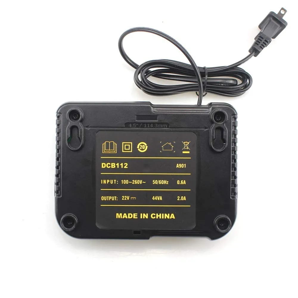 Waitley DCB112 Li-ion Battery Charger Replacement Compatible with Dewalt batteries 10.8V 14.4V 18V EU Plug JUL14-C