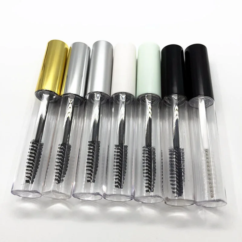 

10pcs/pack 4ml 10ml black gold and silver mascara tubes Eyelash growth liquid empty bottle makeup refillabe bottles wholesell