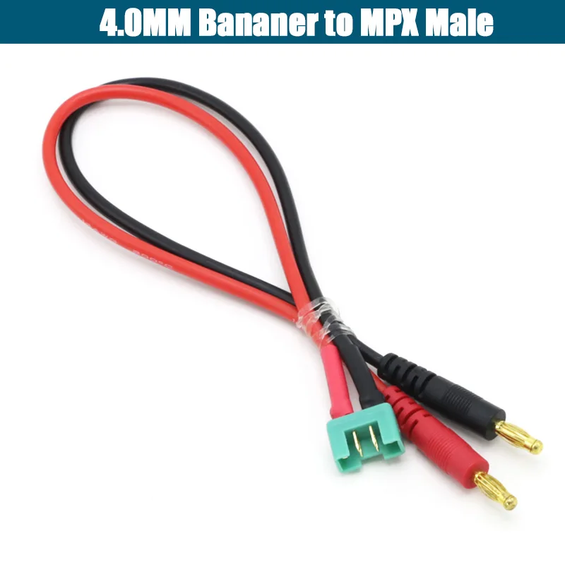 Câble Adaptateur JST Vers Banane 4mm 21,6 Cm 20AWG – Chargeur B6 LiPo Modèles RC