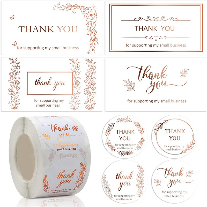 30-500pcs Thank You for Your Order Business Cards Shopping Purchase Thanks Greeting Cards Appreciation Card for Small Business