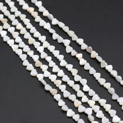 Natural Shell Love Heart Beads White Mop Mother-of-pearl Loose Spacer Beads for Women Handmade Necklace Bracelet Jewelry Making