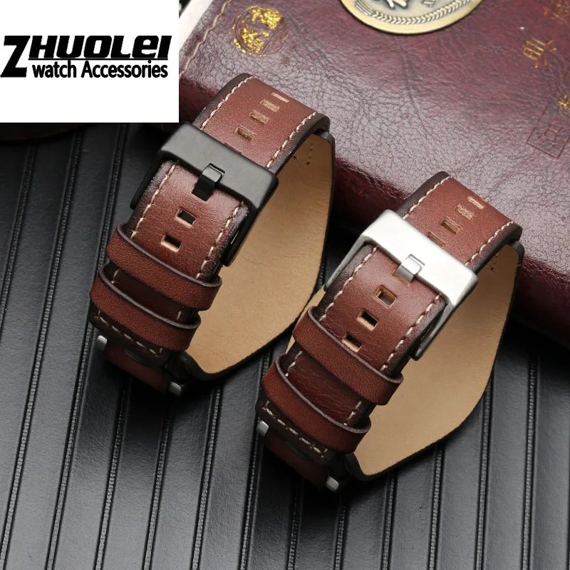 genuine leather For Fossil JR1157 watch band accessories Vintage style strap with high quantity Stainless steel joint 24mm