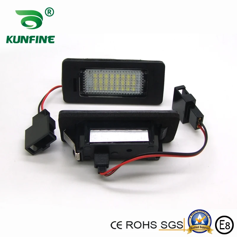 2pcs Car LED Number License Plate Light LED License Lamp for Audi Q5 A1 A4 B8 A5 S5 A6 A7 TT TTS RS5 OEM No .T0943021 4G0943021