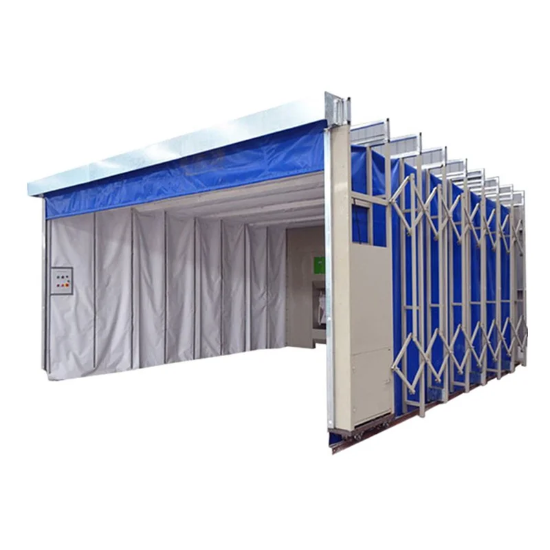 Chinese Manufactual Mobile Telescopic Paint Room Retractable For Auto Furniture Painting Spray Booth CN