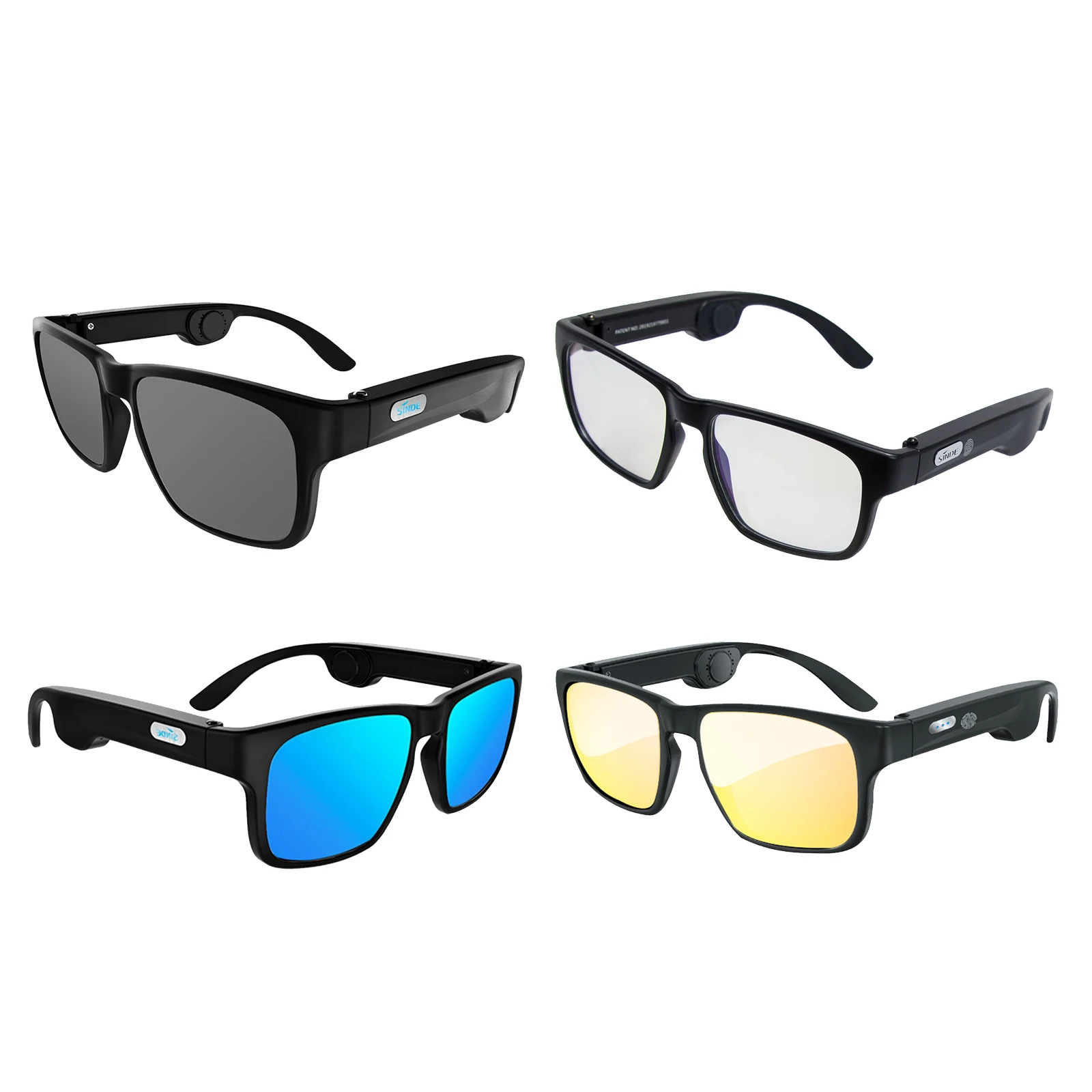 

Bone Conduction Glasses Sunglasses Audio Frames Stereo Bluetooth Wireless Earphones