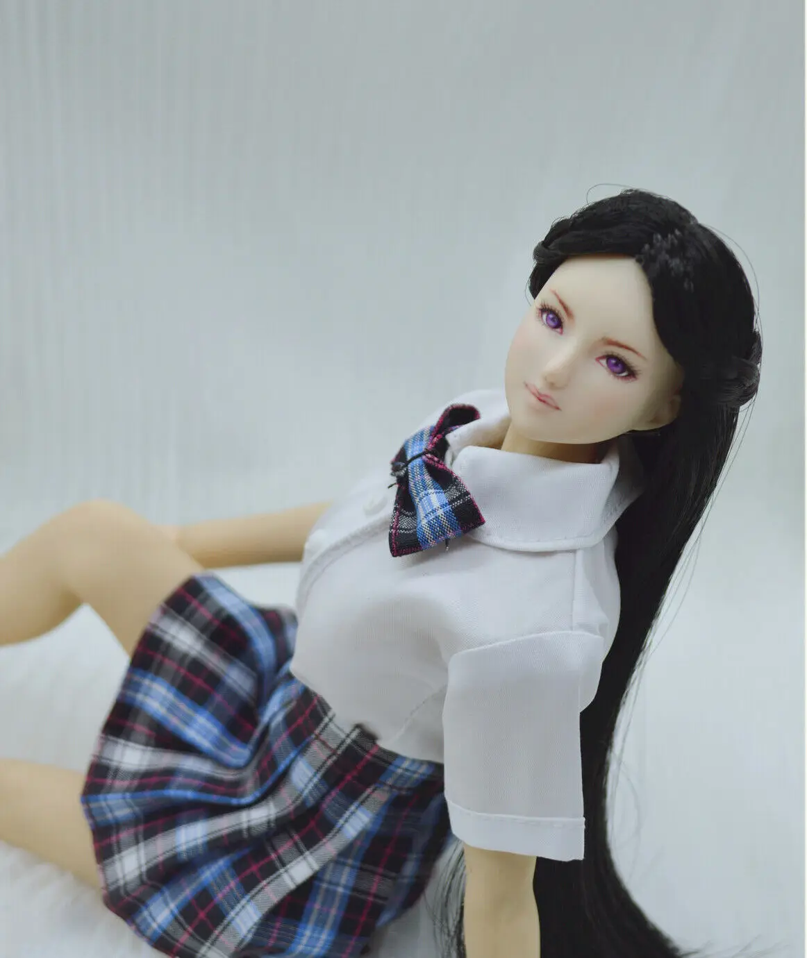 1/6 Scale Phicen PL226 School Uniform JK  Plaid Pleated Skirt Sailor Suit