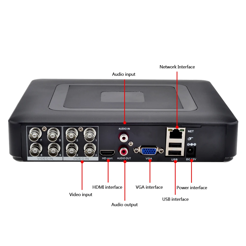 Gadinan-Enregistreur vidéo hybride pour caméra AHD analogique, mini DVR, caméra de surveillance HDMI, 4 canaux, 8 canaux, AHD, 5MP, H.265X, XVR