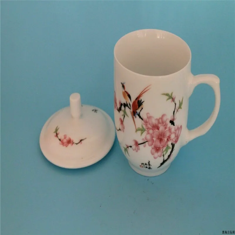 China's Old Porcelain Glaze Zhongnanhai Flower And Bird Tea Cup