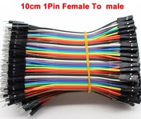 40pcs/lot  10cm 2.54mm 1pin feMale to Male jumper wire Dupont cable