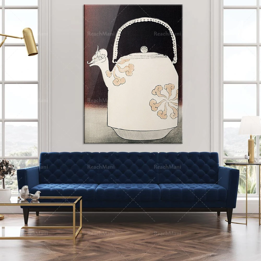 Asian Kettle Art Illustration Ticket Watanabe Kiyotei  Oriental Impimpés Oriental Antiques | Affiche d'art Mural japonais non en