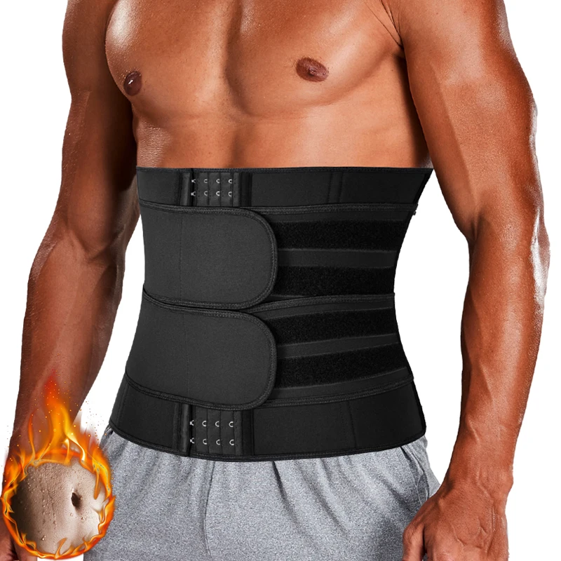 Homens trainer cintura cinto de emagrecimento sauna shaper do corpo espartilho para perda de peso abdômen trimmer cinto suor treino queimador de